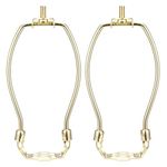 Sourcingmap Lamp Harp Holder 8 Inch Brass for Table and Floor Lamps 2Pcs