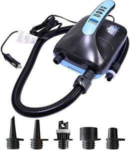 SkinStar Elektrische SUP-Pumpe mit 5 Adapter für Stand Up Paddle Board Schlauchboot Luftmatratze I 12 V DC Hochdruck-Luftpumpe bis 20PSI