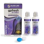 Silver Line Laboratories GP Fresh Hydra One step multi-action lenses solution for eyes, Ideal for Scleral & Rigid Contact Lenses, Multi-Purpose Lens solution Twin Pack (120 ML x 2 Bottles)