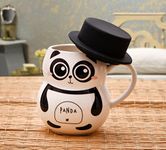 Wings Mart Ceramic Panda Coffee Mug 330 Ml Coffee Milk Tea Cup With Funny Lid Perfect Novelty Best Gift For Birthday Gift For Christmas, Kids, Daughter (Panda Mug)