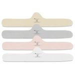 More of Me to Love Organic Bra Liner 4-Pack, Cotton, Medium (Pearl White, Blush Pink, Stone Gray, Fawn Beige)