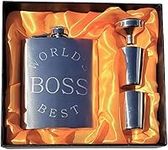 World's Best Boss Flask Gift Set - 