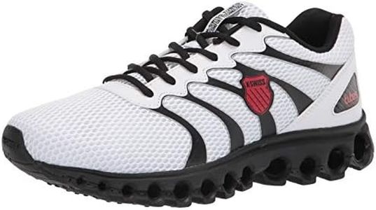 K-Swiss Men's Tubes 200 Training Shoe, White/Black/Red, 8.5 M