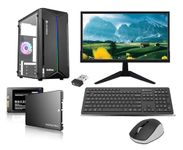 BullOne Computer Desktop PC (Core i5-6500 || 16GB RAM || 500GB SSD || HDMI || VGA || Ethernet || Ultra HD Graphics || WiFi) Basic Software Installed (Black) (16-500)