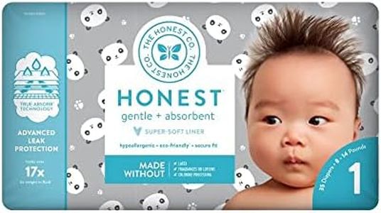 The Honest Company - Eco-Friendly and Premium Disposable Diapers - Pandas, Size 1 (8-14 lbs), 35 Count