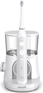 Waterpik Waterflosser Sonic-Fusion 2.0 For Clean Teeth, Gums, Braces, Dental Care, Electric Toothbrush + Water Flosser Combo, Countertop Oral Irrigator White (1 Count)
