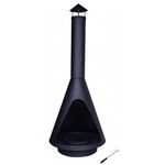 Large Fire Place Grill - Garden Grill - Outdoor Fireplace - Black Finish - Pyramid Shape