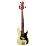 Vault PB Series 2 Precision Bass 5-String Bass Guitar - Butter Cream