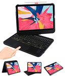 LENRICH Keyboard Case for iPad Mini 6 Trackpad Backlit Wireless Keyboard for iPad Mini 6th Generation 8.3 inch 2021 Cover Multi touchpad Black