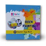 Apfet Rock Painting Kit Easter Egg Rock Art and Craft for Girls and Boys | Best Stone Painting Kit for Kids Creative DIY Painting Set for Kids Ages 6+ Years (Pack of 5)