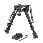 JASHKE Rifle Bipods 6"-9" Adjustable Hunting Bipod Folding Spring Return Tactical Bipod Included Adapter