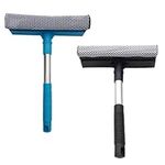 ZYNQACC 2 Pack Squeegee for Car Window Cleaning and Windshield Washing,2 in 1 Car Windshield Squeegee Window Washing Sponge Scrubber,Window Cleaning Squeegee kit for Glass,Shower Floor