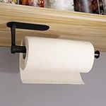 Paper Towel Holder Wall Mount, Under Cabinet Mount Self Adhesive Paper Towel Rack with Screws, for Almost All Surfaces, Vertically or Horizontally Use, Sturdy Metal Structure, 12.4”Bar, Anti-Rust