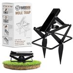 YARDDOG Mole Scissor Trap, Step-to-Set Ground Trap, Easy-to-Use Scissor Style Mole Eliminator, Multi-use Durable Steel Design for Lawns & Gardens, Commercial Grade, Black, (Single Pack)