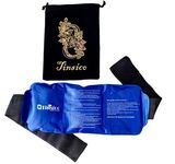 TINSICO Ice Pack for Injuries, Large Pack 360x140 mm, Hot & Cold Gel Pack for Shoulder Knee Ankle Back Neck Pain Relief, Reusable Cold/Hot Therapy Pack with Adjustable Strap