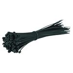 Small Black Cable Ties, 100mm x 2.5mm, Pack of 100, 4" Premium Nylon Zip Ties, Plastic Tie Wraps- Self Locking, Small Nylon Zip Ties, Secure Self-Locking Mechanism, for Home, Garden, Office and DIY