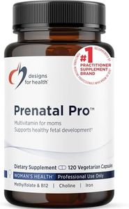 Designs for Health Prenatal Pro Methylated Multivitamin for Women - Prenatal Vitamins with Iron, A, D, E + Vitamin K with Methylated Folate, Calcium Magnesium Zinc for Nursing + Postpartum (120 Caps)