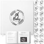 LUMOSX Pregnancy Journal Memory Book - w/BONUS Baby Bump Stickers in the Gender Neutral Baby Book Memory - Baby Journal Is A Pregnancy Must Haves, Best Gifts For Expecting Moms, Baby Shower Gifts, A First Time Mom Essentials and Experienced Moms