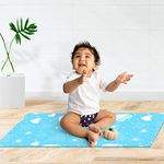 SuperBottoms Basic Bed Protecting & Floor Protector/Playmat,Super Light-Weight, Sleek Design, 8.5X Absorbent, Anti-Heat, Washable & Reusable, InstaDry mats (70cm x 100cm)- Breezy Blue (Medium)