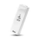 TCELL Push 128GB USB 3.2 Gen1(3.1/3.0) USB Stick Flash Drive Read Speed up to 100MB/s, Retractable Design USB Memory Stick Thumb Drive Pen Drive, White