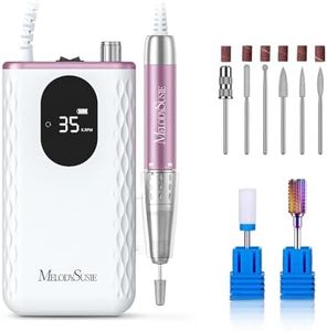 MelodySusie Nail Drill 35000RPM Portable Electric Nail Drill, Portable Electric Nail File for Acrylic Gel Nails, Professional Nail Drill for Manicure Pedicure Polishing -MR5