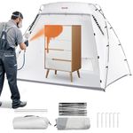 VEVOR Portable Paint Booth, Larger Spray Paint Tent with Built-in Floor & Mesh Screen, Painting Tent Station for Furniture DIY Hobby Tool, 7.5x5.2x5.2ft Spray Paint Shelter