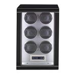 Rapport Formula Six Watch Winder - Automatic 6 Watch Display Storage Box, Lockable Watch Winders, Rotation System Wristwatch Storage Box, Touch Screen LCD Display Case for Watches, Black