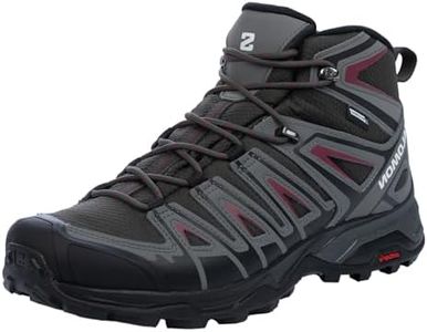 Salomon Men's X ULTRA PIONEER MID CLIMASALOMON™ WATERPROOF Hiking Boots for Men, Peat / Quiet Shade / Biking Red,10.5