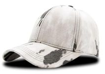 SwooK Tie-Dye Classic Snapback Baseball Cap for Mens Boys Womens Girls Sport Adjustable Cotton Mens Womens Caps Cap (Black)