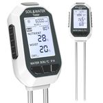 YAMRON Soil Moisture Meter, 7-in-1 Digital Plant Water&Soil with EC/TDS/Fertility/PH/TEMP/MOIS/Sunlight Intensity Backlight LCD Display Soil Test Meter for Gardening, Farming and Outdoor Plants