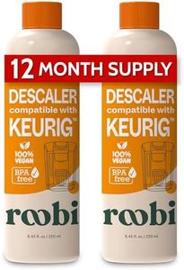 Roobi Keurig Compatible Descaling Solution & Cleaner. Specially Formulated for Keurig Descaling & Cleaning. 2 Uses per Bottle, 2 Pack. Carbon Neutral Keurig Descaling Kit.