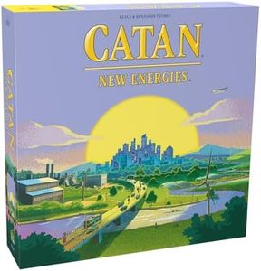 CATAN - New Energies (English) - Board Games - Strategy/Economic - Balance Green Energy and Fossil Fuels to Power the Island - Ages 12+ - 3 to 4 Players - 90 to 120 Minute Playtime - Made by Asmodee