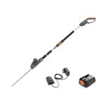 Flymo 18V UltraCut Reach 420 Cordless Telescopic Hedge Trimmer -With 18V POWER FOR ALL Battery, 42cm cutting with, 3m extendable reach, 90° adjustable head, POWER FOR ALL Alliance