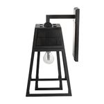 Aria Solar Wall Light for Outdoors, Black Aluminum, Tempered Glass, Easy Installation, 66B50010