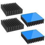 Tuloka Heatsink with heat-conducting L 40 mm x W 40 mm x H 11 mm, pack of 4