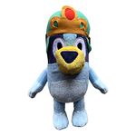 ATVOYO Bluey wears a crown plush toy High Plush Dog Plush Collection Character Cute Soft Toy Soft and Cute Plush Doll Children's Toy Suitable for Children Adult Babies Play