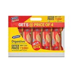 McVitie's Digestive High Fibre biscuits with Goodness of Wholewheat, 100g - Pack of 5