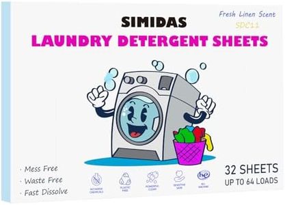 Heavy Duty Laundry Detergent Sheets, Fresh Linen Scent | 32ct Up to 64 Loads,Ultra-Concentrated New Formula | Eco-Friendly | Recyclable Packaging | Stain Fighting-Hypoallergenic Laundry Sheets