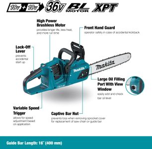 Makita 40cm Cordless Chainsaw – Lightweight Electric Saw