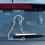 Dog with Tail Decal Transfer Wiper, Back Wiper Decal, Car Windshield Wiper Decal, Car Wiper Sticker, Car Window Decals Dogs Sticker