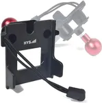 HYS Walkie Talkie Belt Clip Holder - 1in Aluminum Ball Mount, Secure 2-Way Radio Scanner Mount with Belt Clip & Round Knob for Uniden Motorola Midland Cobra Baofeng