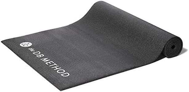 The DB Method Machine Yoga Mat for Home Gym Exercise Equipment Machine Stability, Non Slip Indoor Mat for Pilates, Stretching, Fitness, Bike or Squat Machine Floor Protector Mats, Black