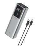 CUKTECH Power Bank 15000mAh 100W, External Battery Fast Charging, Portable Charger with Display, Compatible with iPad, iPhone 16/15 Plus Pro MAX, Galaxy S24 S23 Ultra