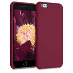 kwmobile Case Compatible with Apple iPhone 6 Plus / 6S Plus Case - TPU Silicone Phone Cover with Soft Finish - Rhubarb Red