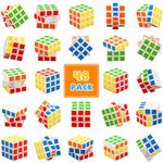 ASONA 48 Pack Mini Cubes Bulk, Puzzle Cubes, 1.18in 3×3×3 White Base Cube Set, Stress Relief Toys, Party Favors Cube, Birthday Party Gifts, Party Supplies for Kids Boys and Girls, Stocking Stuffers