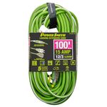 PowerSmith 100 ft. 12/3 AWG Rubber Jacket 15 Amp Heavy-Duty Outdoor Locking Extension Cord