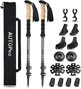 AUTOPkio Bâtons de Marche, Télescopique Aluminium Bâton de Randonnée Nordique Réglable Ultraléger pour Hommes Randonnée Trekking, Marche Nordique, Alpinisme