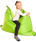 Bean Bag Heaven Large Children’s Bean Bag The Cloud Jnr 120x100cm in Lime Green – Indoor & Outdoor Garden Kids Teen Giant Beanbag – Waterproof