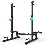 Squat Rack Multi-Function Barbell Rack Height Adjustable Dip Stand Home Gym Weight Lifting Bench Press Dip Station Push up Portable Strength Training Dumbbell Rack