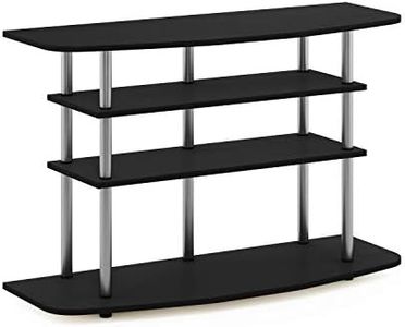 Furinno Frans Turn-N-Tube TV Stand, 4-Tier, Black Oak